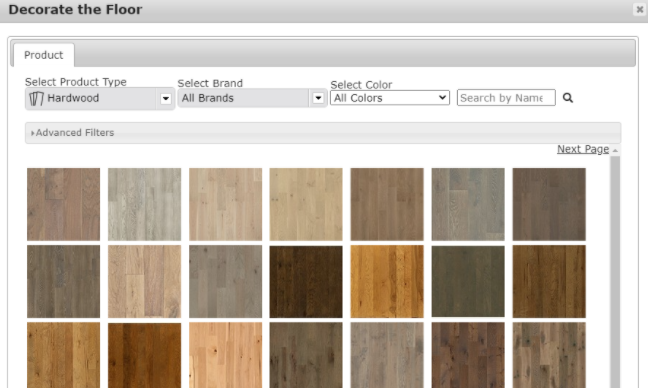 assortment of coloured squares of flooring types for your digital flooring options